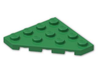 LEGO® Brick: Plate 4 x 4 without Corner 30503 | Color: Dark Green