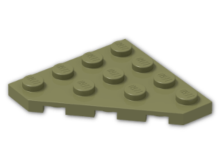 LEGO® Brick: Plate 4 x 4 without Corner 30503 | Color: Olive Green