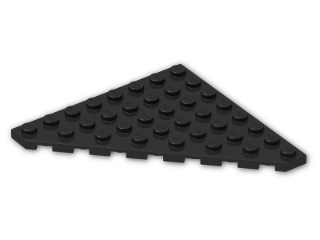 LEGO® Stein: Plate 8 x 8 without Corner 30504 | Farbe: Black