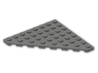 LEGO® Stein: Plate 8 x 8 without Corner 30504 | Farbe: Dark Grey