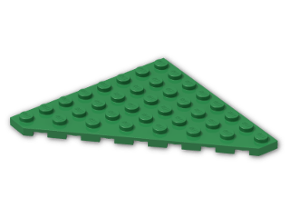 LEGO® Brick: Plate 8 x 8 without Corner 30504 | Color: Dark Green