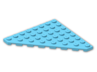 LEGO® Brick: Plate 8 x 8 without Corner 30504 | Color: Medium Azur
