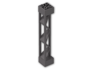 LEGO® Brick: Support 2 x 2 x 10 Girder Triangular 30517 | Color: Dark Stone Grey