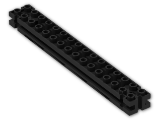 LEGO® Brick: Support 2 x 16 x 2 Girder Triangular 30518 | Color: Black