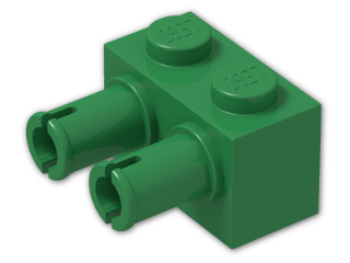 LEGO® Stein: Brick 1 x 2 with 2 Pins 30526 | Farbe: Dark Green