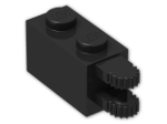 LEGO® Brick: Hinge Brick 1 x 2 Locking with Dual Finger on End Horizontal 30540 | Color: Black