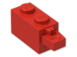 LEGO® Stein: Hinge Brick 1 x 2 Locking with Single Finger On End Horizontal 30541 | Farbe: Bright Red