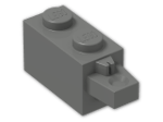 LEGO® Brick: Hinge Brick 1 x 2 Locking with Single Finger On End Horizontal 30541 | Color: Dark Grey