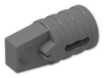 LEGO® Stein: Hinge Arm Locking with Single Finger and Axlehole 30552 | Farbe: Dark Grey