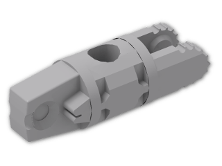 LEGO® Stein: Hinge Arm Locking with Single and Dual Fingers and Hole 30554b | Farbe: Medium Stone Grey