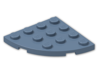 LEGO® Stein: Plate 4 x 4 Corner Round 30565 | Farbe: Sand Blue