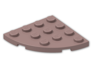 LEGO® Brick: Plate 4 x 4 Corner Round 30565 | Color: Sand Red