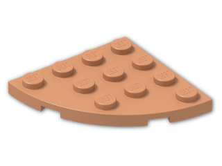 LEGO® Brick: Plate 4 x 4 Corner Round 30565 | Color: Nougat