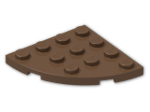 LEGO® Brick: Plate 4 x 4 Corner Round 30565 | Color: Brown