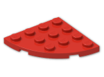 LEGO® Brick: Plate 4 x 4 Corner Round 30565 | Color: Bright Red