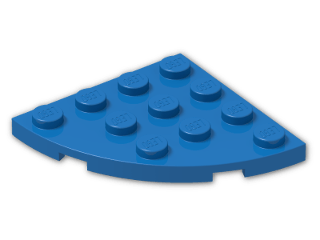 LEGO® Brick: Plate 4 x 4 Corner Round 30565 | Color: Bright Blue
