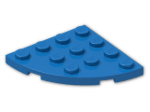 LEGO® Brick: Plate 4 x 4 Corner Round 30565 | Color: Bright Blue