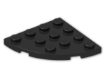 LEGO® Stein: Plate 4 x 4 Corner Round 30565 | Farbe: Black