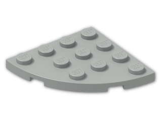 LEGO® Stein: Plate 4 x 4 Corner Round 30565 | Farbe: Grey