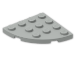 LEGO® Brick: Plate 4 x 4 Corner Round 30565 | Color: Grey