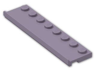 LEGO® Brick: Plate 2 x 8 with Door Rail 30586 | Color: Sand Violet