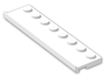 LEGO® Brick: Plate 2 x 8 with Door Rail 30586 | Color: White