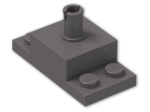 LEGO® Brick: Brick 2 x 2 with Vertical Pin and 1 x 2 Side Plates 30592 | Color: Dark Stone Grey