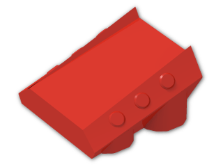 LEGO® Brick: Slope Brick 2 x 2 x 1 with Flanges and Pistons 30603 | Color: Bright Red