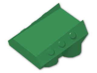 LEGO® Brick: Slope Brick 2 x 2 x 1 with Flanges and Pistons 30603 | Color: Dark Green