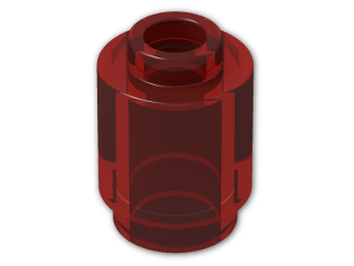 LEGO® Stein: Brick 1 x 1 Round with Hollow Stud 3062b | Farbe: Transparent Red