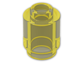 LEGO® Stein: Brick 1 x 1 Round with Hollow Stud 3062b | Farbe: Transparent Yellow