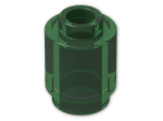 LEGO® Stein: Brick 1 x 1 Round with Hollow Stud 3062b | Farbe: Transparent Green