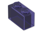 LEGO® Brick: Brick 1 x 2 without Centre Stud 3065 | Color: Transparent Bright Bluish Violet