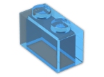 LEGO® Brick: Brick 1 x 2 without Centre Stud 3065 | Color: Transparent Fluorescent Blue