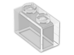 LEGO® Brick: Brick 1 x 2 without Centre Stud 3065 | Color: Transparent