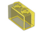 LEGO® Brick: Brick 1 x 2 without Centre Stud 3065 | Color: Transparent Yellow