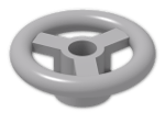 LEGO® Stein: Car Steering Wheel Large 30663 | Farbe: Medium Stone Grey