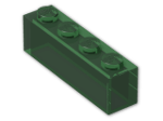 LEGO® Brick: Brick 1 x 4 without Centre Studs 3066 | Color: Transparent Green