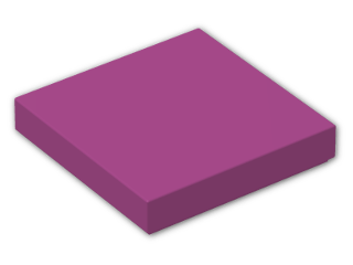 LEGO® Brick: Tile 2 x 2 with Groove 3068b | Color: Bright Reddish Violet