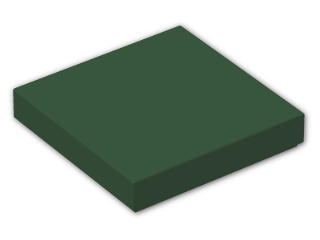 LEGO® Brick: Tile 2 x 2 with Groove 3068b | Color: Earth Green