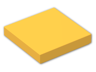 LEGO® Brick: Tile 2 x 2 with Groove 3068b | Color: Flame Yellowish Orange
