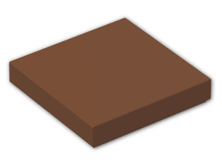 LEGO® Brick: Tile 2 x 2 with Groove 3068b | Color: Reddish Brown