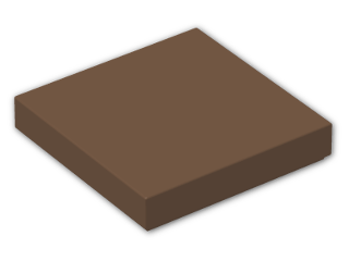 LEGO® Brick: Tile 2 x 2 with Groove 3068b | Color: Brown
