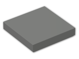 LEGO® Brick: Tile 2 x 2 with Groove 3068b | Color: Dark Grey
