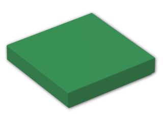 LEGO® Brick: Tile 2 x 2 with Groove 3068b | Color: Dark Green