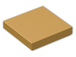 LEGO® Brick: Tile 2 x 2 with Groove 3068b | Color: Warm Gold