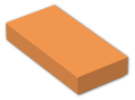 LEGO® Brick: Tile 1 x 2 with Groove 3069b | Color: Bright Orange