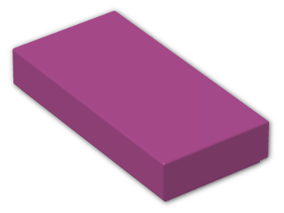 LEGO® Stein: Tile 1 x 2 with Groove 3069b | Farbe: Bright Reddish Violet