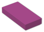 LEGO® Brick: Tile 1 x 2 with Groove 3069b | Color: Bright Reddish Violet