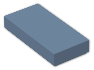 LEGO® Brick: Tile 1 x 2 with Groove 3069b | Color: Sand Blue